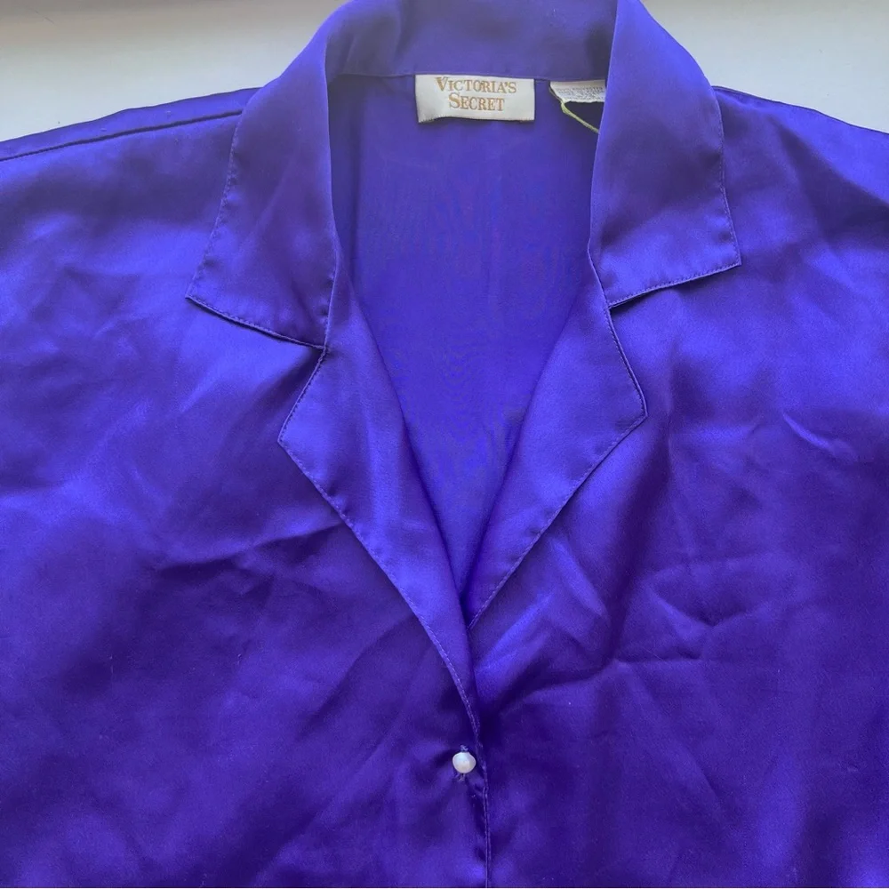 Victoria's Secret Gold Label Purple Satin Nightgown